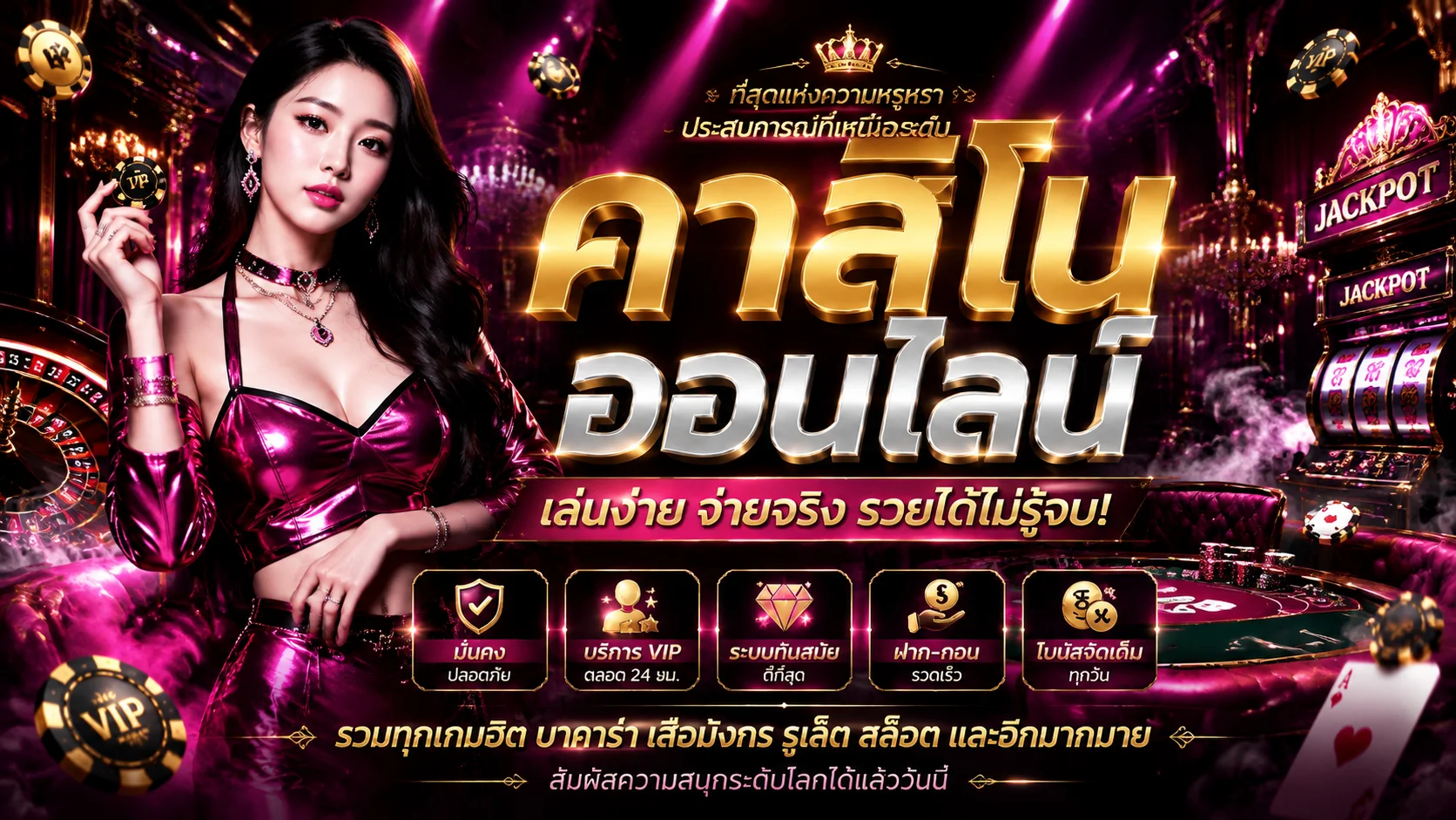 คาสิโนออนไลน์ RAOUS789 ถ่ายทอดสดจากห้องจริง